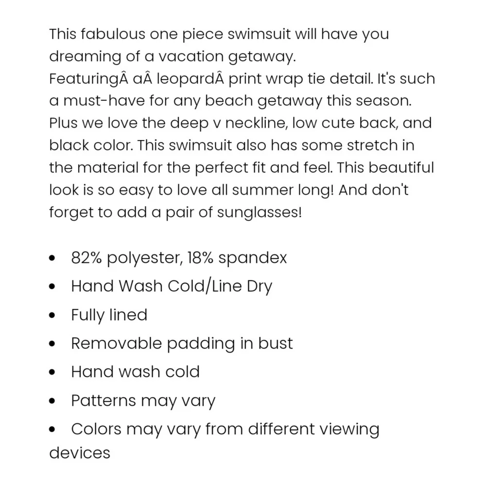 🆕️ NWT! Pink Lily "Sunset Afterglow" Black Wrap One Piece Swimsuit | XL - Picture 6 of 6